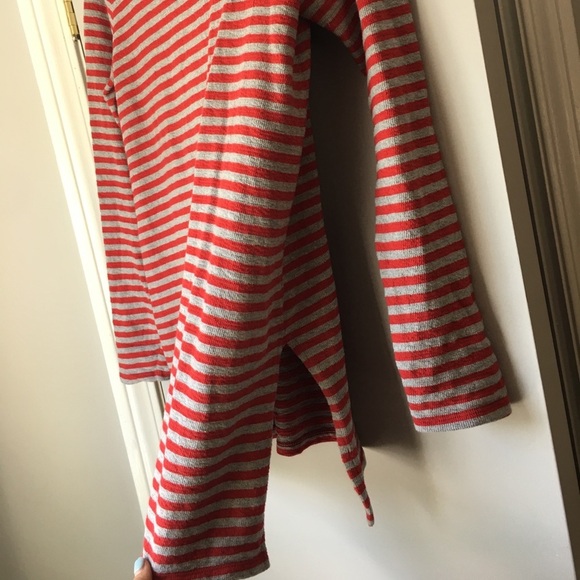 J.Jill red and grey striped long tunic sweater - Picture 4 of 4